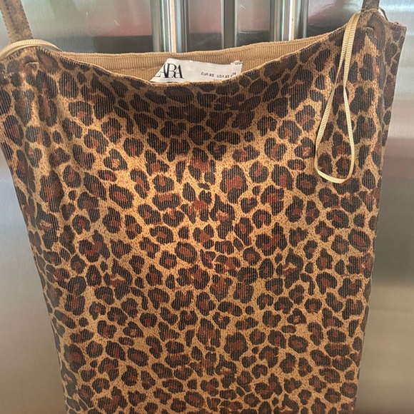 Zara Tan Ribbed Top - Picture 3 of 3